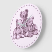 Drei Bären runde Acrylwand Uhr (Winkel)