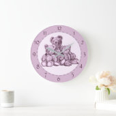 Drei Bärennummerierte Rundwand-Uhr Große Wanduhr (Zuhause)