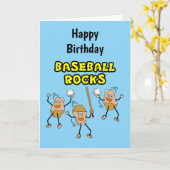 Drei Baseball-Steine Karte (Gelbe Blume)