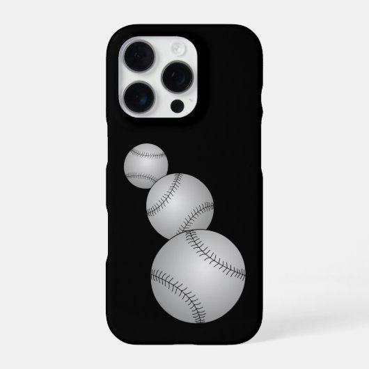 Drei Basebälle iPhone Hülle (Rückseite)