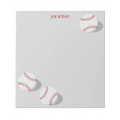 drei Baseballjungen, personalisierten Sportarten Notizblock (Vorderseite)