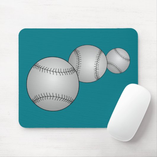 Drei Baseballs Mousepad (Mit Mouse)