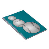 Drei Baseballs Notizblock (Rechte Seite)