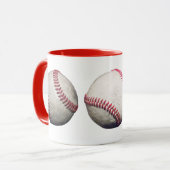 Drei Baseballs-Tasse Tasse (Vorderseite Links)