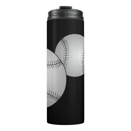 Drei Baseballs Thermosbecher (Vorderseite)