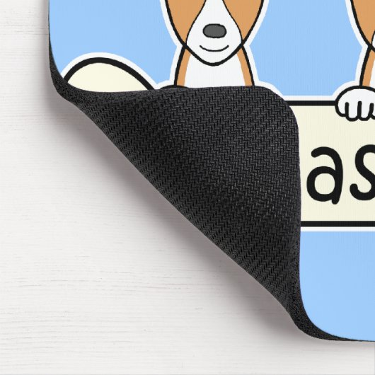 Drei Basenjis Mousepad (Ecke)