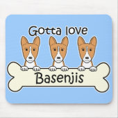 Drei Basenjis Mousepad (Vorne)