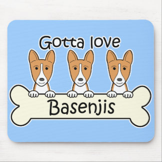 Drei Basenjis Mousepad