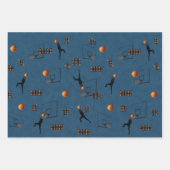 drei Basketballbilder, Geschenkblätter, Geschenkpapier Set (Vorderseite 3)