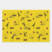 drei Basketballbilder, Geschenkblätter, Geschenkpapier Set (Vorderseite 2)