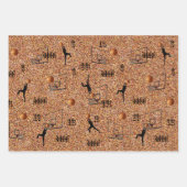 drei Basketballbilder, Geschenkblätter, Geschenkpapier Set (Vorderseite)