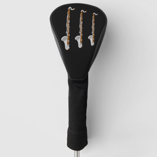 Drei Bass Clarinets Golf Headcover (Vorderseite)