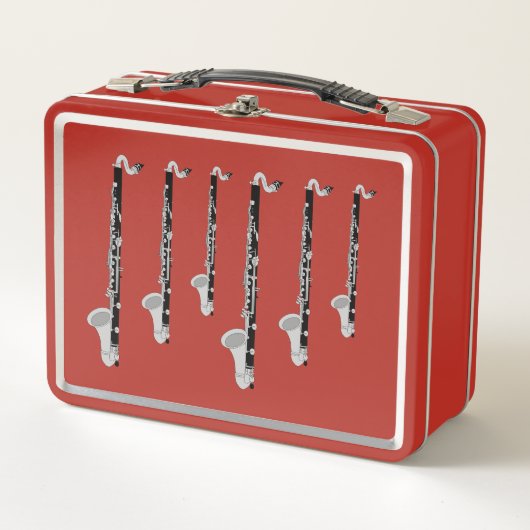 Drei Bass Clarinets Metall Brotdose (Vorderseite)