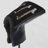Drei Bass Klarinette Golf Headcover (3/4 Vorderseite)