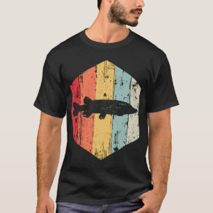 Drei Bass Mond Retro-Blitz-Grafik T-Shirt