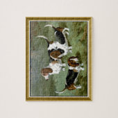 Drei Basset Hound Hunde Puzzle (Vertikal)