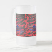 Drei Baubles Mattglas Bierglas (Vorderseite Links)