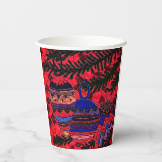 Drei Baubles Papier Becher (Rückseite)