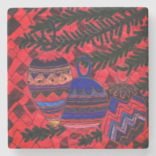 Drei Baubles Steinuntersetzer (Vorderseite)