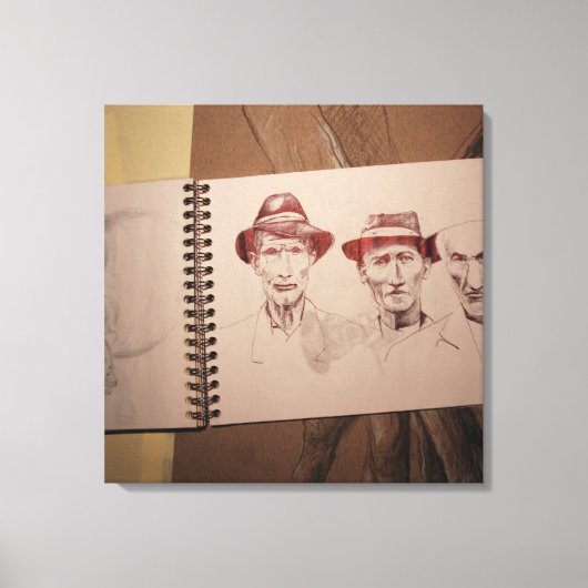 Drei Bauer Große Depression Leinwand (Vorderseite)