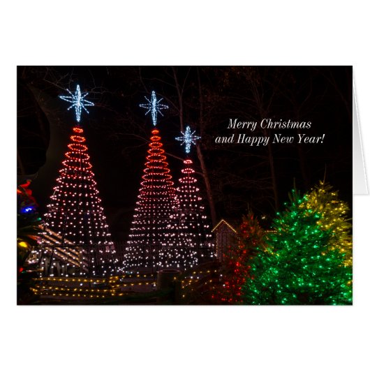 Drei Bäume bei Midtown Weihnachtskarte (Vorderseite (Horizontal))