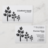 Drei Bäume - Schwarz und Weiß Visitenkarte (Vorne/Hinten)