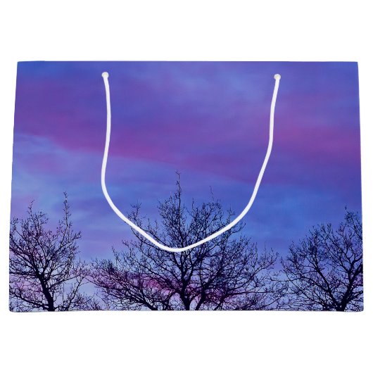 Drei Baumstämme Große Geschenktüte (Vorderseite)