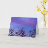 Drei Baumstämme Karte (Gelbe Blume)