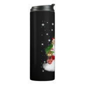 Drei Beagle Weihnachtsmann mit Christbaum Thermosbecher (Nach links gedreht)