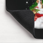 Drei Beagle Weihnachtsmann mit Weihnachtsbaum Mousepad (Ecke)