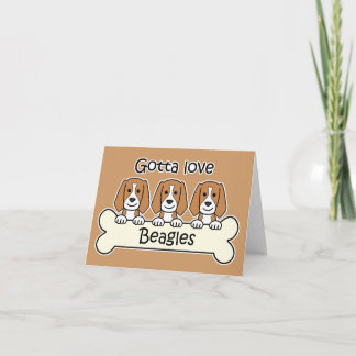 Drei Beagles Karte