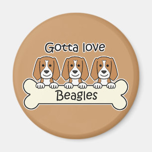 Drei Beagles Magnet