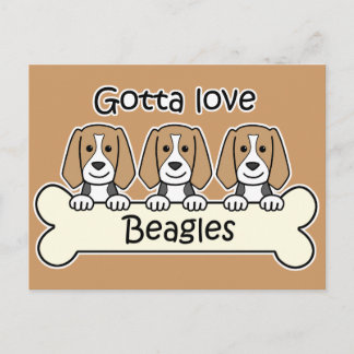 Drei Beagles Postkarte