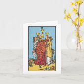 Drei Becher leere Karte - Rider Waite Smith Tarot (Gelbe Blume)