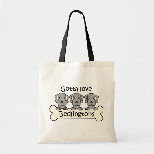 Drei Bedlington Terrier Tragetasche (Vorne)