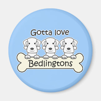 Drei Bedlington Terriers Magnet