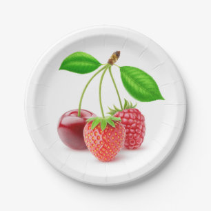 Drei Beeren Pappteller