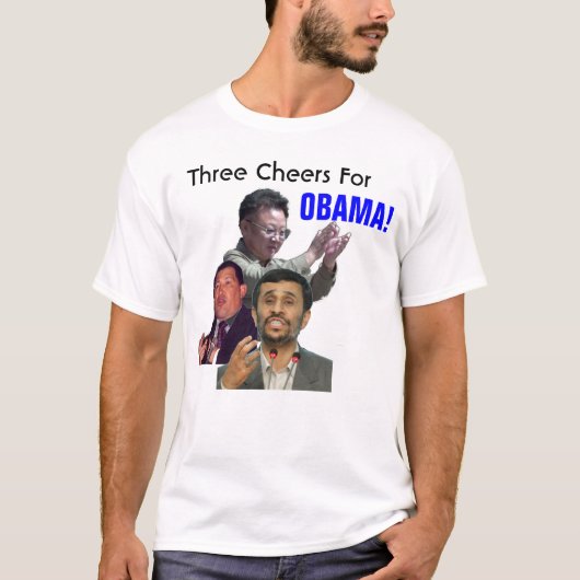 Drei Beifall für Obama T-Shirt (Vorderseite)