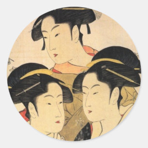 Drei bekannte Schönheiten japanische Art Sticker