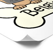 Drei belgische Malinois Poster (Ecke)