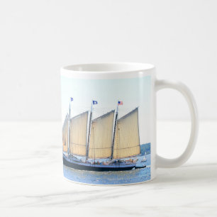 drei-bemastetes Schoonersegeln Kaffeetasse