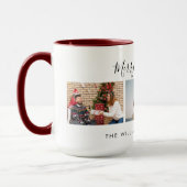 Drei benutzerdefinierte Fotocollage & Text Frohe W Tasse (Links)