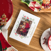 Drei benutzerdefinierte Fotos Gold Mercury Weihnac Einladung