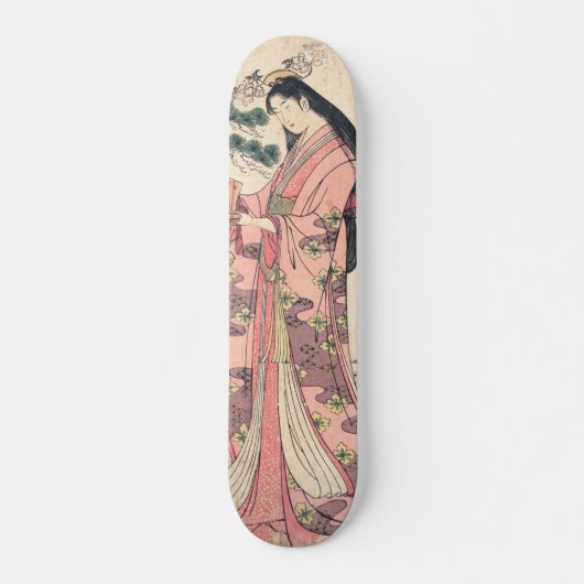 Drei berühmte Poetesses japanische Holzschnitzerku Skateboard (Vorne)