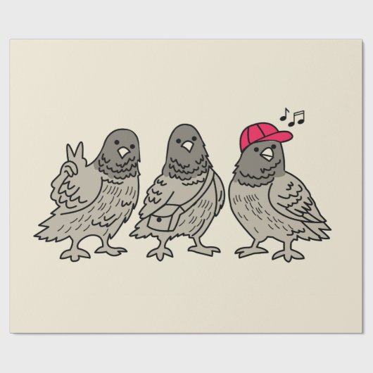 Drei beste Freunde Geschenkpapier (Flach)