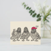 Drei beste Freunde Postkarte (Stehend Vorderseite)