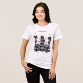 Drei beste Freunde Skelette Tri-Blend Shirt (Vorderseite voll)
