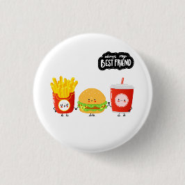 Drei beste Freunde süßes Essen Button