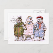 Drei bezaubernde Polarbären Postkarte (Vorne/Hinten)