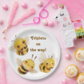Drei Bienenpapier-Teller Pappteller (Party)